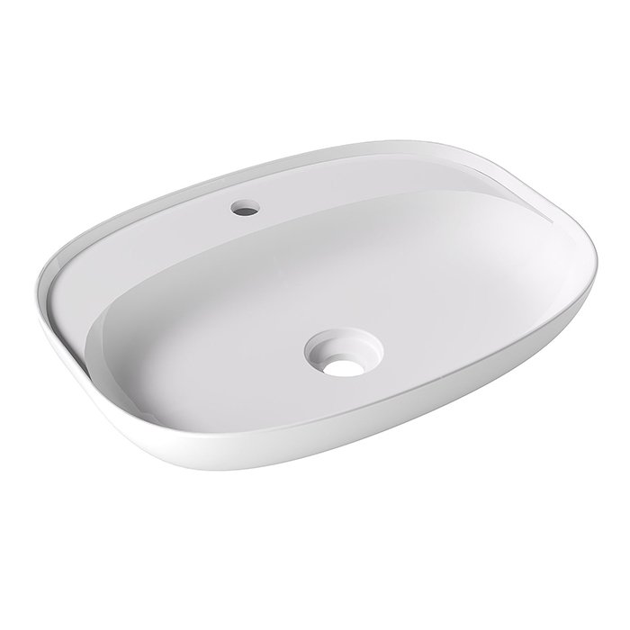 

Alice Раковина FORM Oval 60x45хВ12 Plan, накладная, с отверстием под смеситель, белый глянцевый
