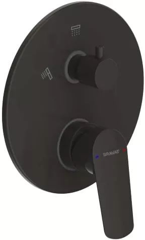 

Смеситель для ванны с душем Bravat Rhein PB8429564BW-2-ENG черный матовый