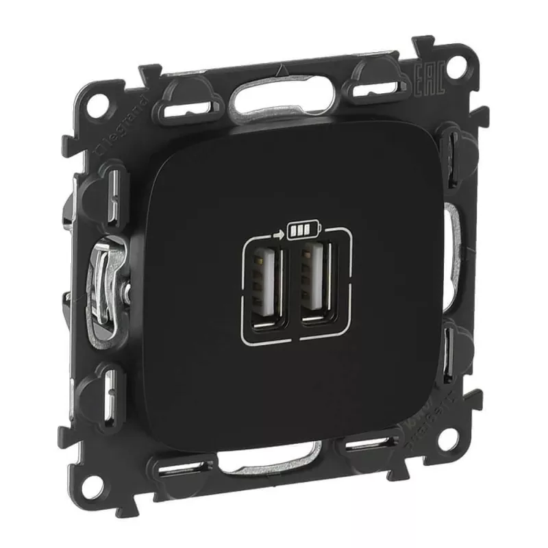 

Розетка USB двойная Legrand Valena Allure 240V/5V 1500mA антрацит 754998