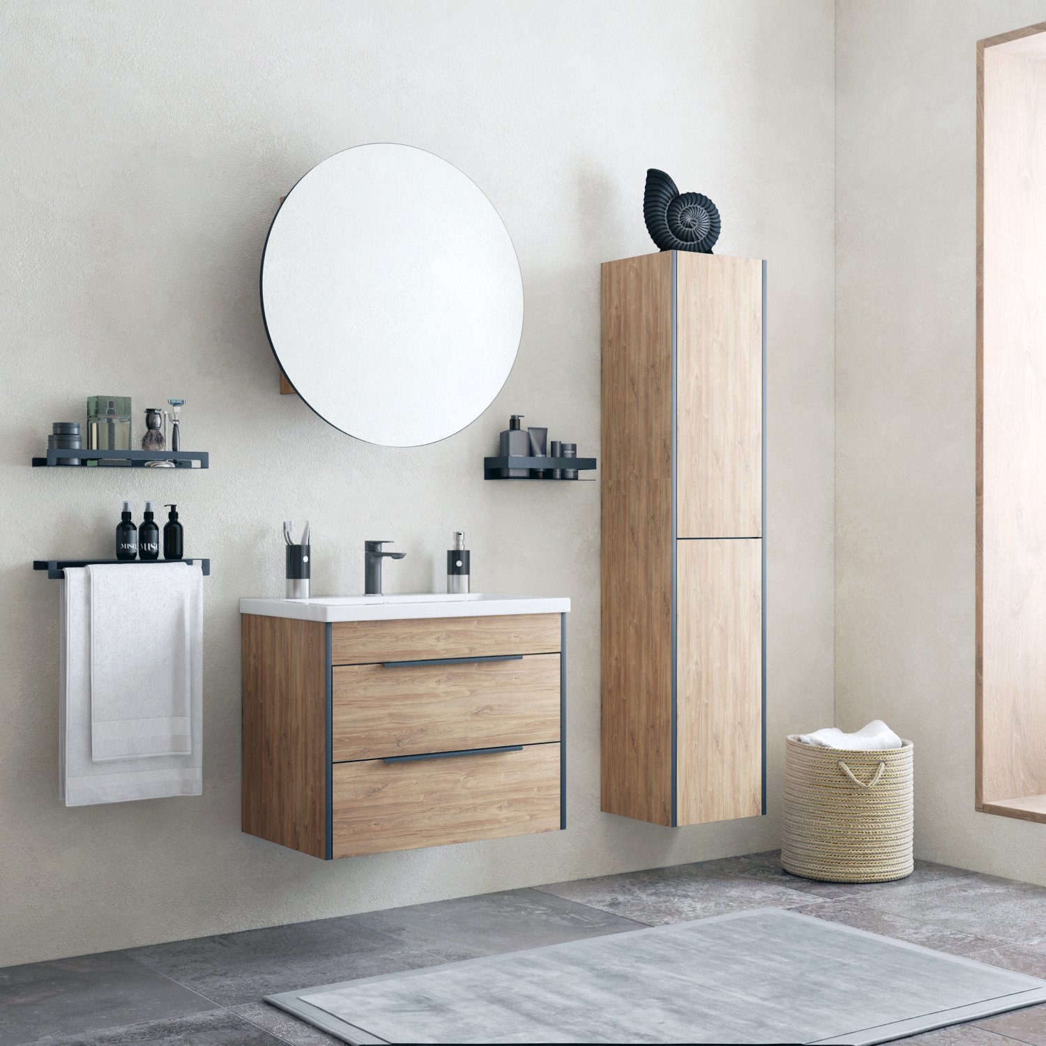 

Мебель для ванной комнаты Corozo Форест Z2 70 дуб канзас коричневый