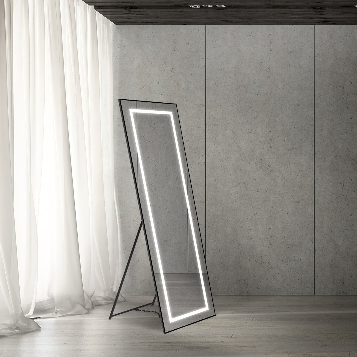 

Зеркало напольное BelBagno Kraft 55x170 черное