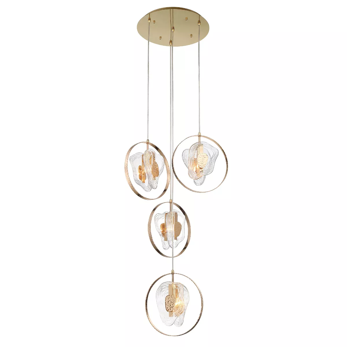 

Подвесной светильник Delight Collection Cowley P60669-4 gold/clear
