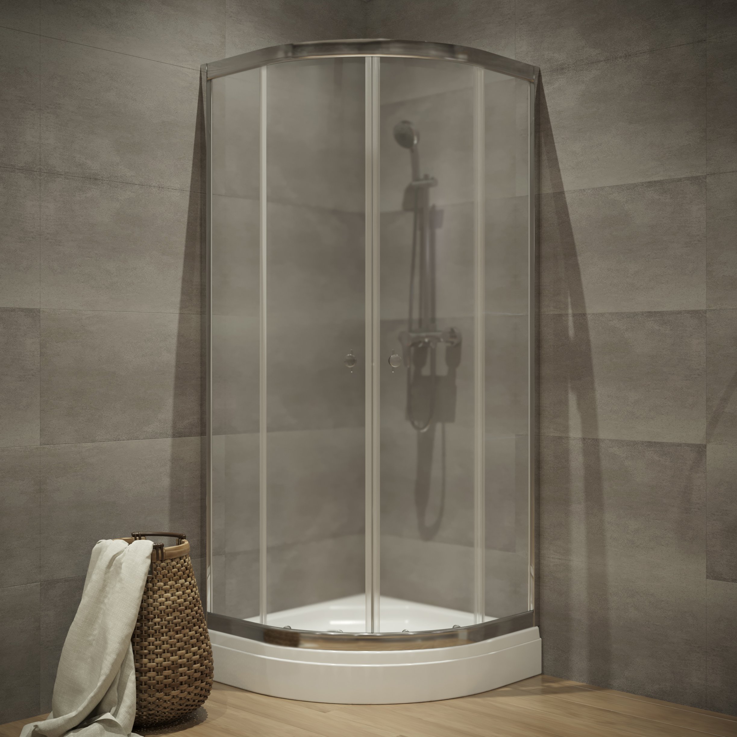 

Душевой уголок Triton Альфа -хром Щ0000049614 80x80, с поддоном, профиль хром