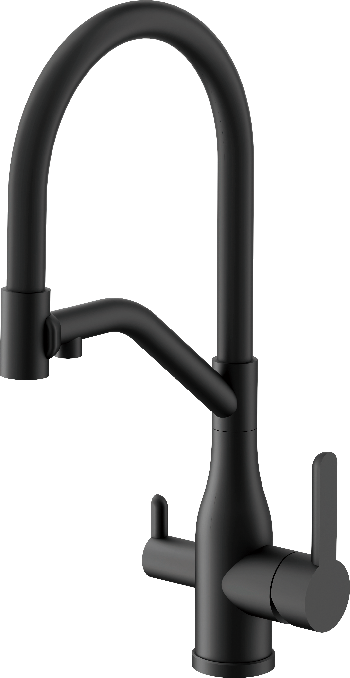 

Смеситель для кухни BELZ B78815-7 с гибким изливом, черный