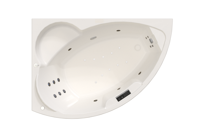 

Акриловая ванна Radomir Алари Люкс 170x120 см, угловая, левая, пристенная, с гидромассажем, белая, асимметричная, с каркасом, с экраном, с сиденьем, со сливом-переливом