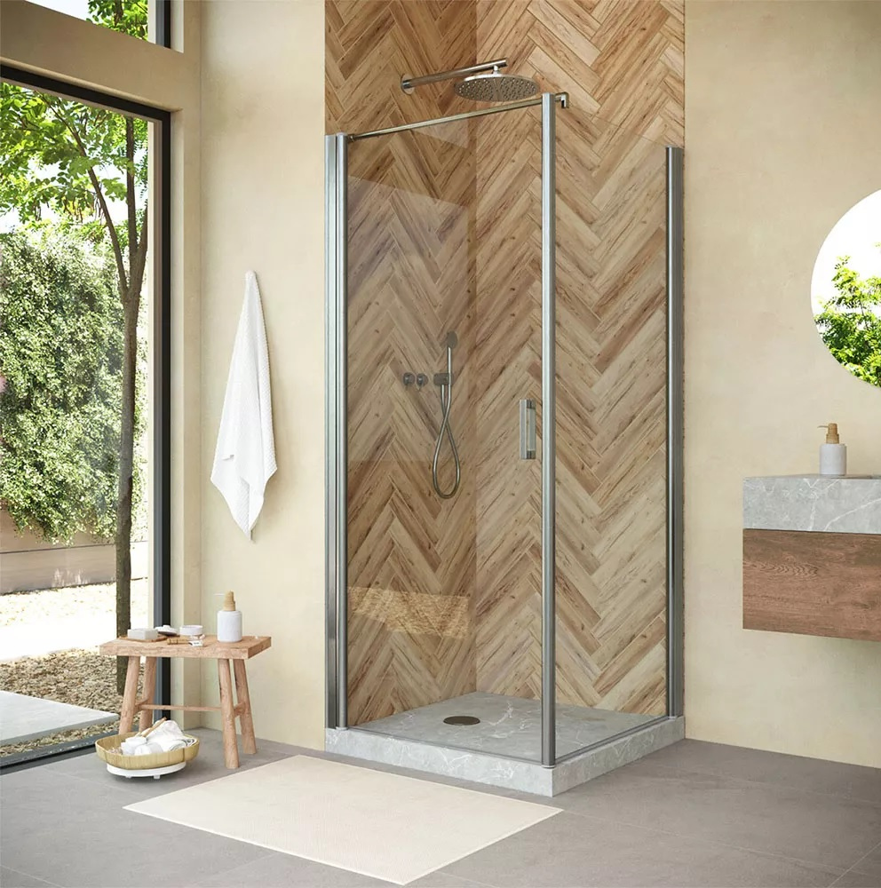 

Душевой уголок Vegas Glass EP-Fis Novo 90*80 04 01 L профиль никель, стекло прозрачное