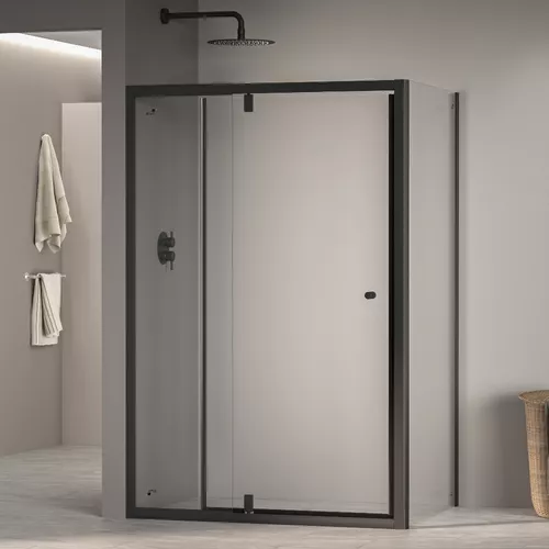 

Душевой уголок RGW Passage 90х80 черный стекло прозрачное