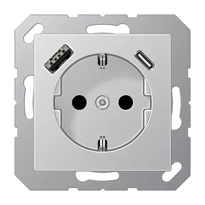

Розетка 2K+З USB Typ AC Jung A1520-15CAAL