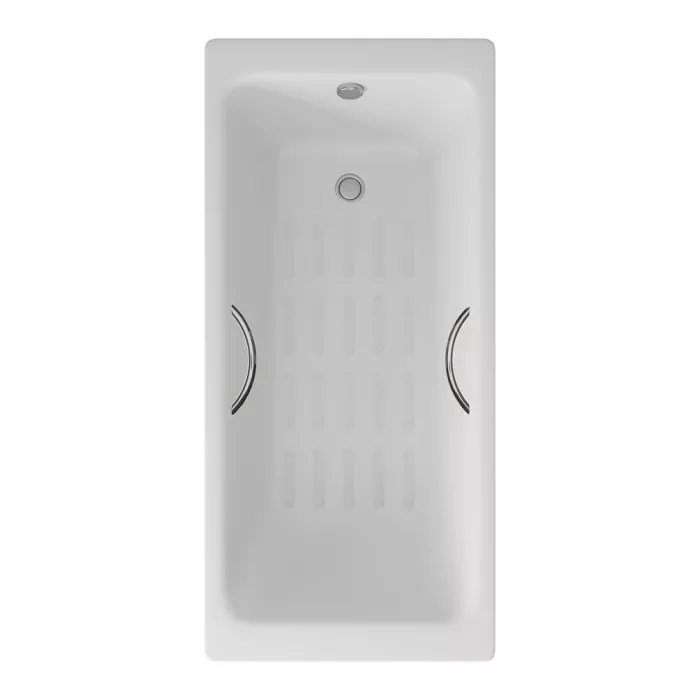 Чугунные ванны Ванна чугунная Delice Parallel 180х80 с ручками и антискользящим покрытием