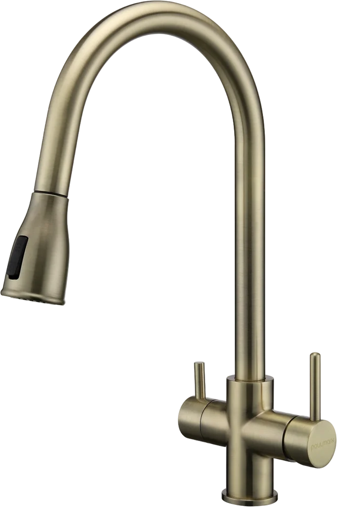 

Смеситель для кухни Paulmark Lange 214212-BR, бронза