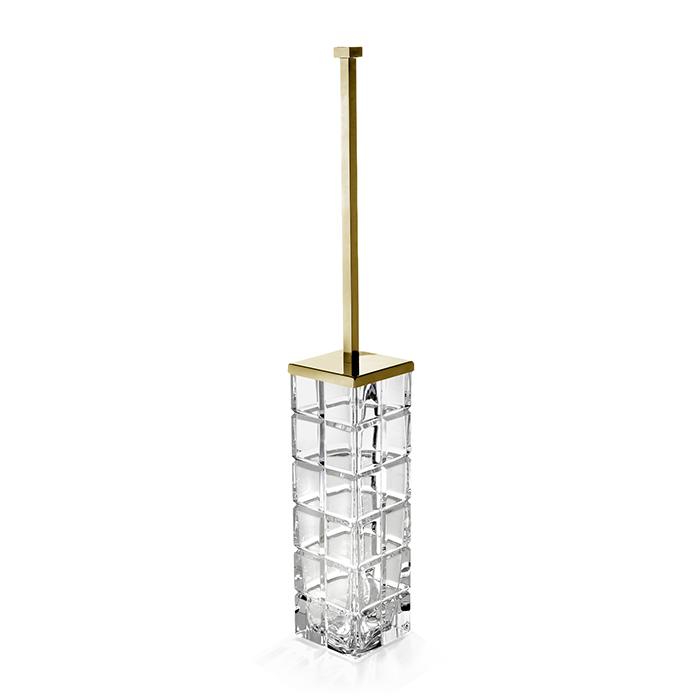 3SCPalace Crystal Ершик для унитаза напольный 9xh62x9 см хрусталь прозрачныйлатунь цвет Polished Gold 24Kt 105237₽
