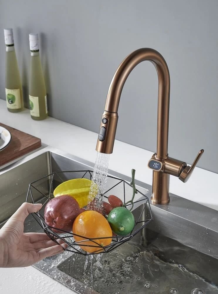 

Cмеситель для кухни с индикатором температуры Кnotlor KN-100/RB, бронза