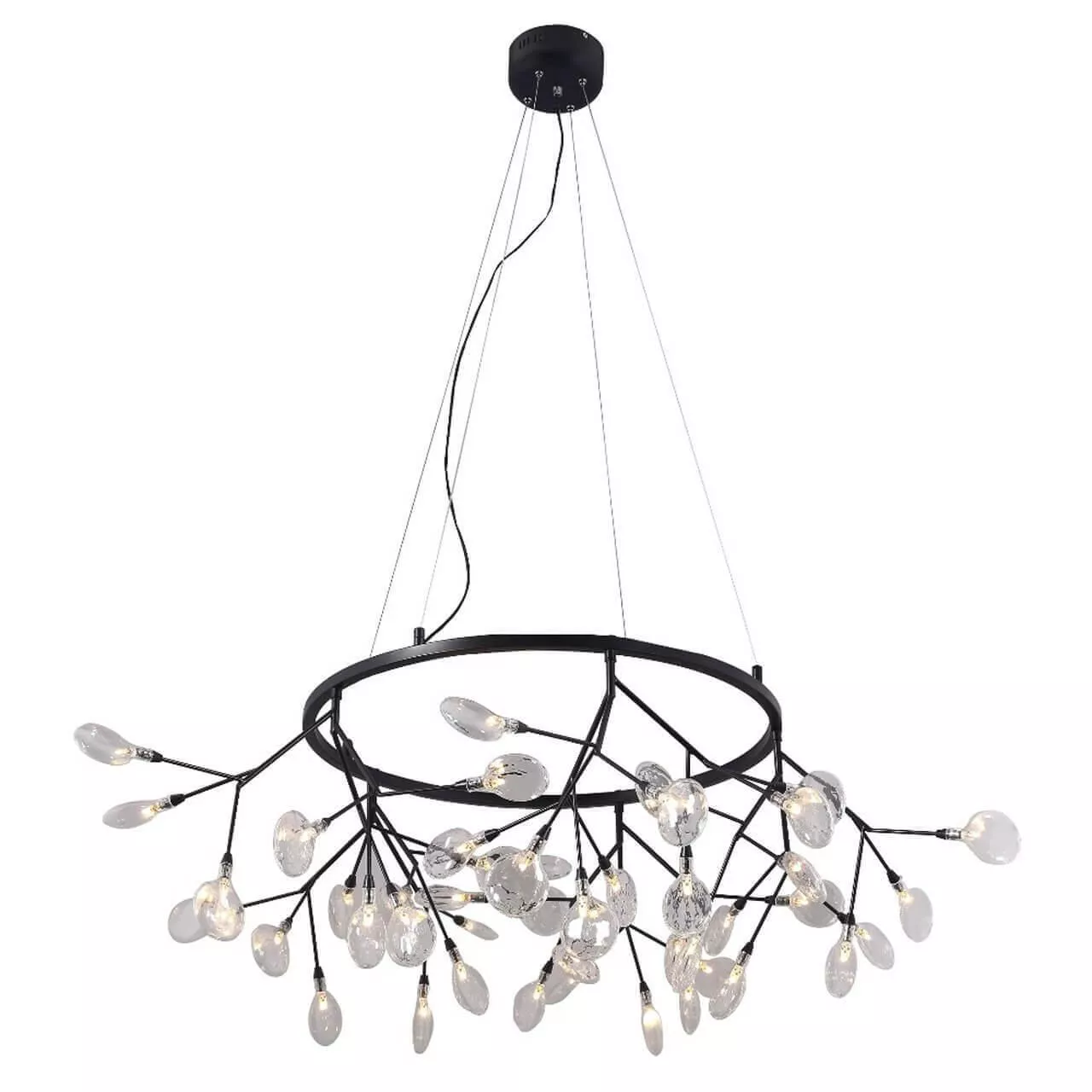 

Подвесная светодиодная люстра Crystal Lux Evita SP45 D BLack/Transparent
