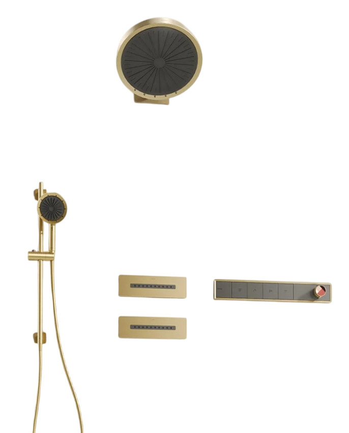 

Душевой комплект ARROW ARQ14H889CG С ВНУТРЕННЕЙ ЧАСТЬЮ, брашированное золото