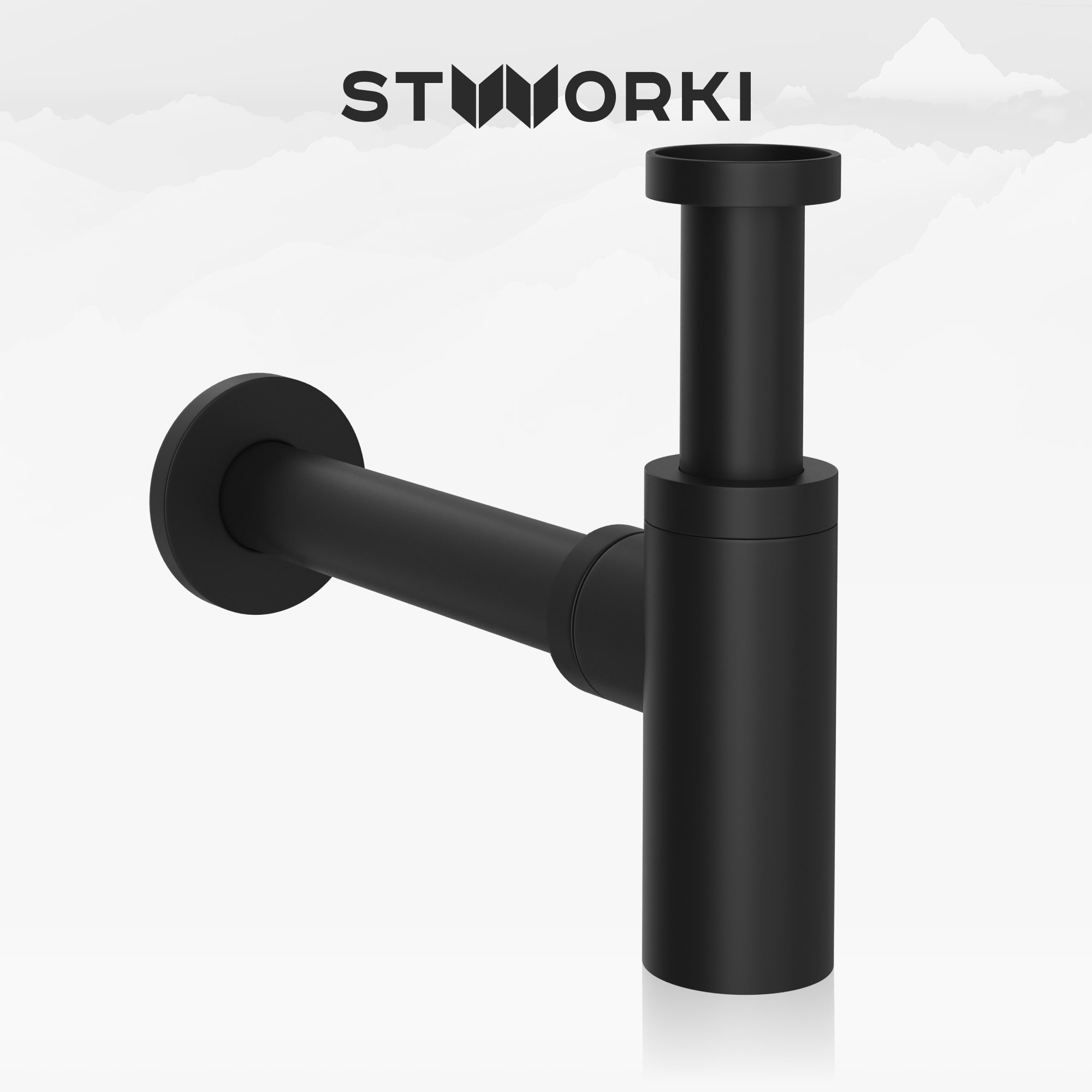 Сифон для раковины STWORKI SD-001BK черный матовый