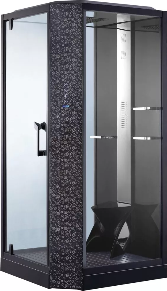 

Душевая кабина Orans SR-89101LS черная, с баней