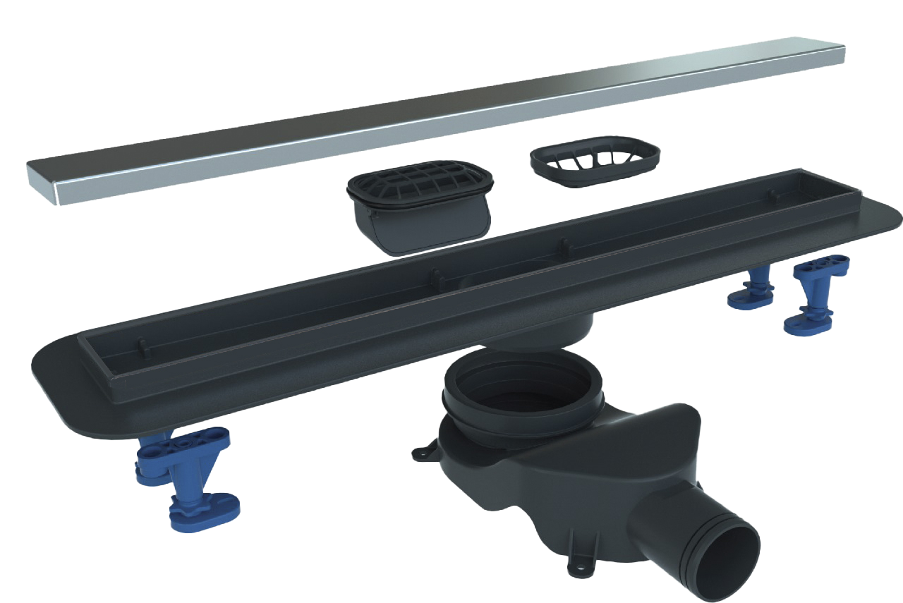 

Душевой трап (лоток) BelBagno Luce BB-LD-LUCE-90-CR 85 см, решетка хром, с сифоном, под плитку