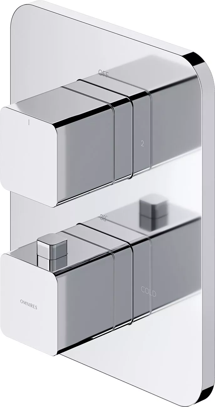 

Термостат Omnires Parma PM7436CR C ВНУТРЕННЕЙ ЧАСТЬЮ, для душа, хром