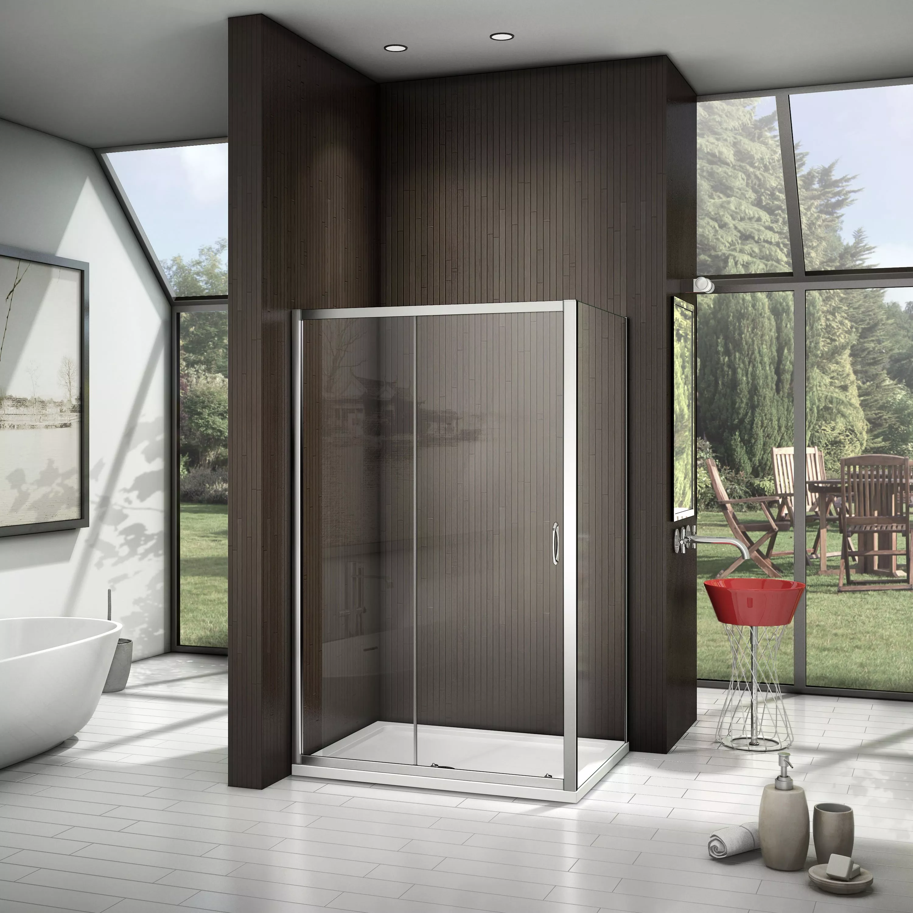 

Душевой уголок Good Door Latte WTW+SP-C-WE 120x80