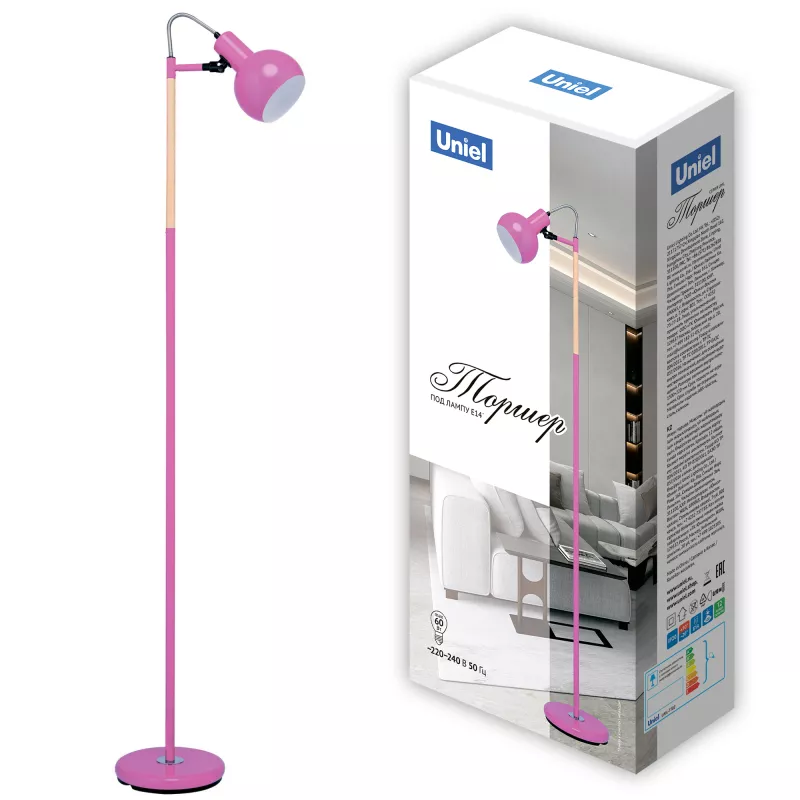 

Торшер Uniel UML-T702 E14 PINK UL-00010184