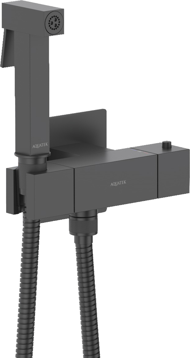 

Гигиенический душ AQUATEK Либра AQ1028MB со смесителем, С ВНУТРЕННЕЙ ЧАСТЬЮ, матовый черный
