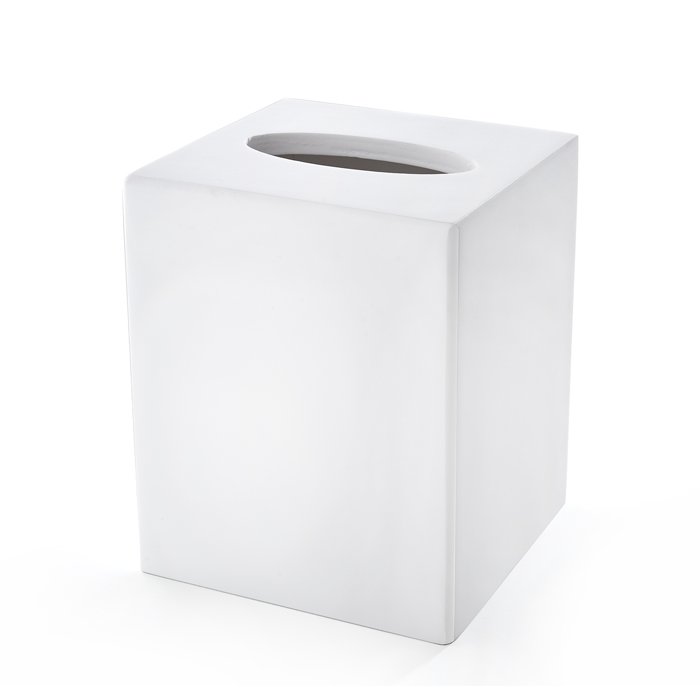 3SC Mood White Контейнер для бумажных салфеток, 12х12х14 см, квадратный, настольный, цвет: белый матовый (ПО ЗАПРОСУ)