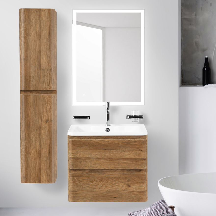 

Мебель для ванной комнаты BelBagno Albano 70 подвесная, rovere rustico
