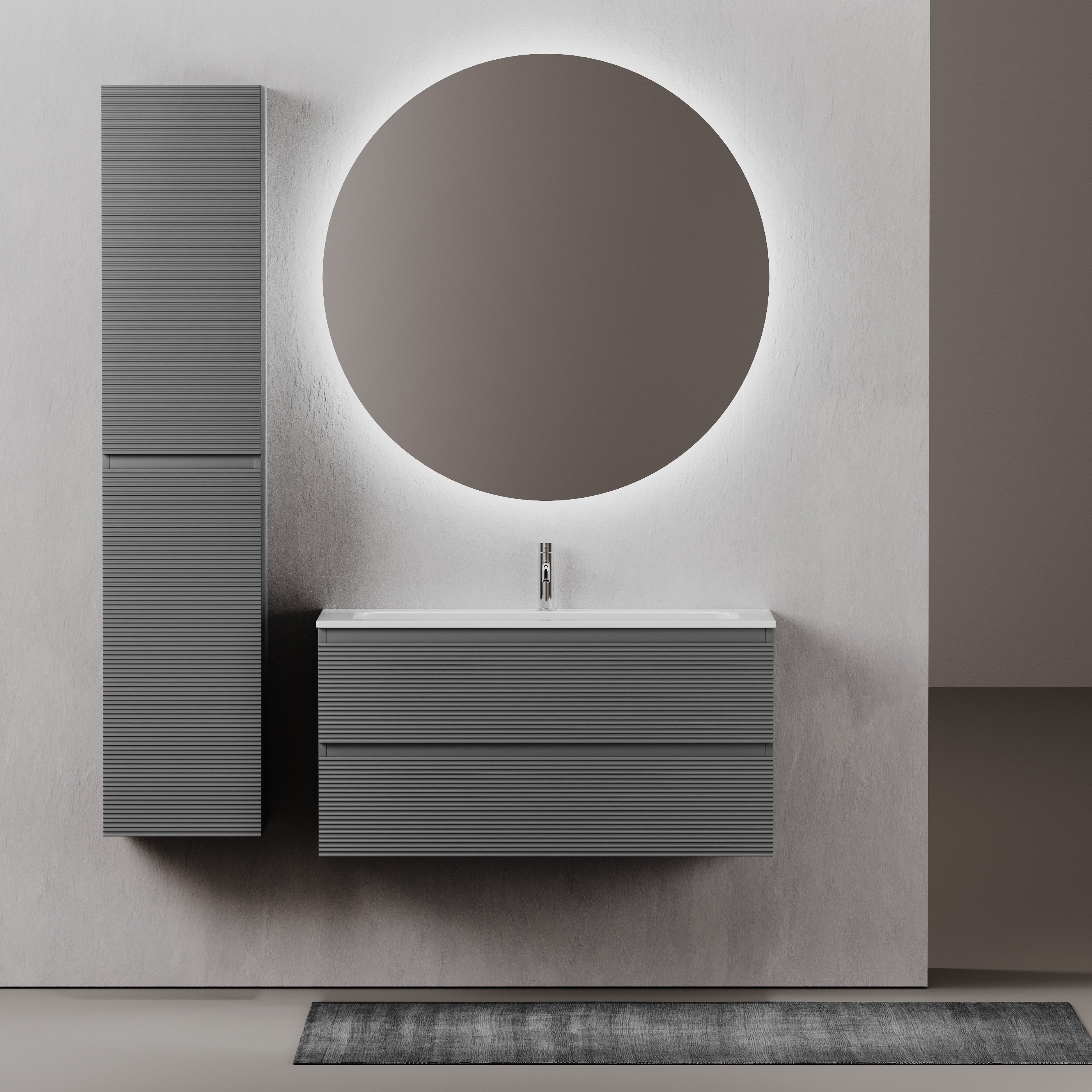 

Мебель для ванной комнаты Sancos Folk 100 grey soft