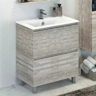 

Тумба с раковиной Comforty Верона 75 дуб белый
