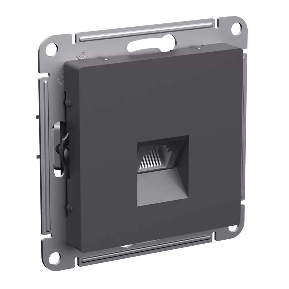 

Розетка компьютерная RJ45, кат. 6A, Systeme Electric AtlasDesign Базальт ATN001486