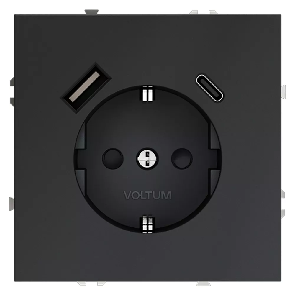 

Розетка с USB, A+C Voltum S70 VLS040507