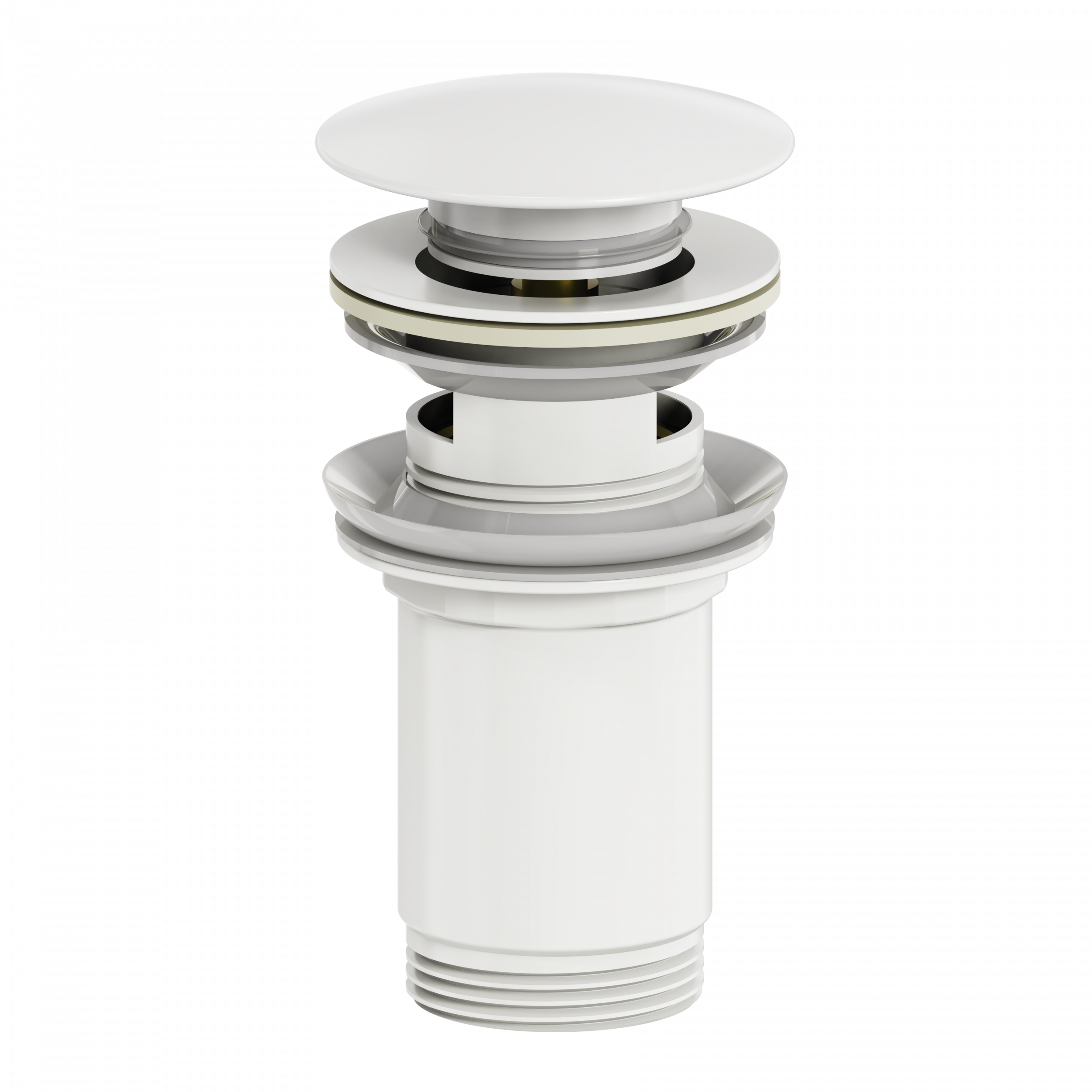 

Донный клапан для раковины Wonzon & Woghand WW-88SS09-MW без перелива, матовый белый