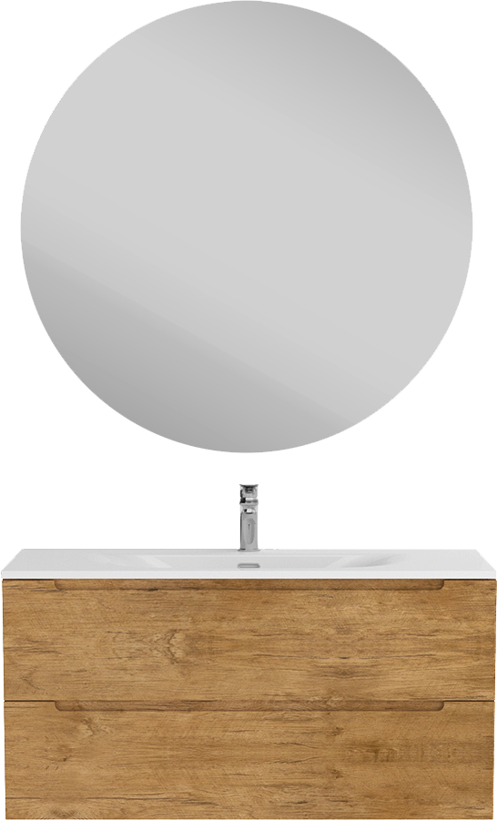 

Мебель для ванной комнаты BelBagno Etna 100 rovere nature, раковина BB-8099-120-2