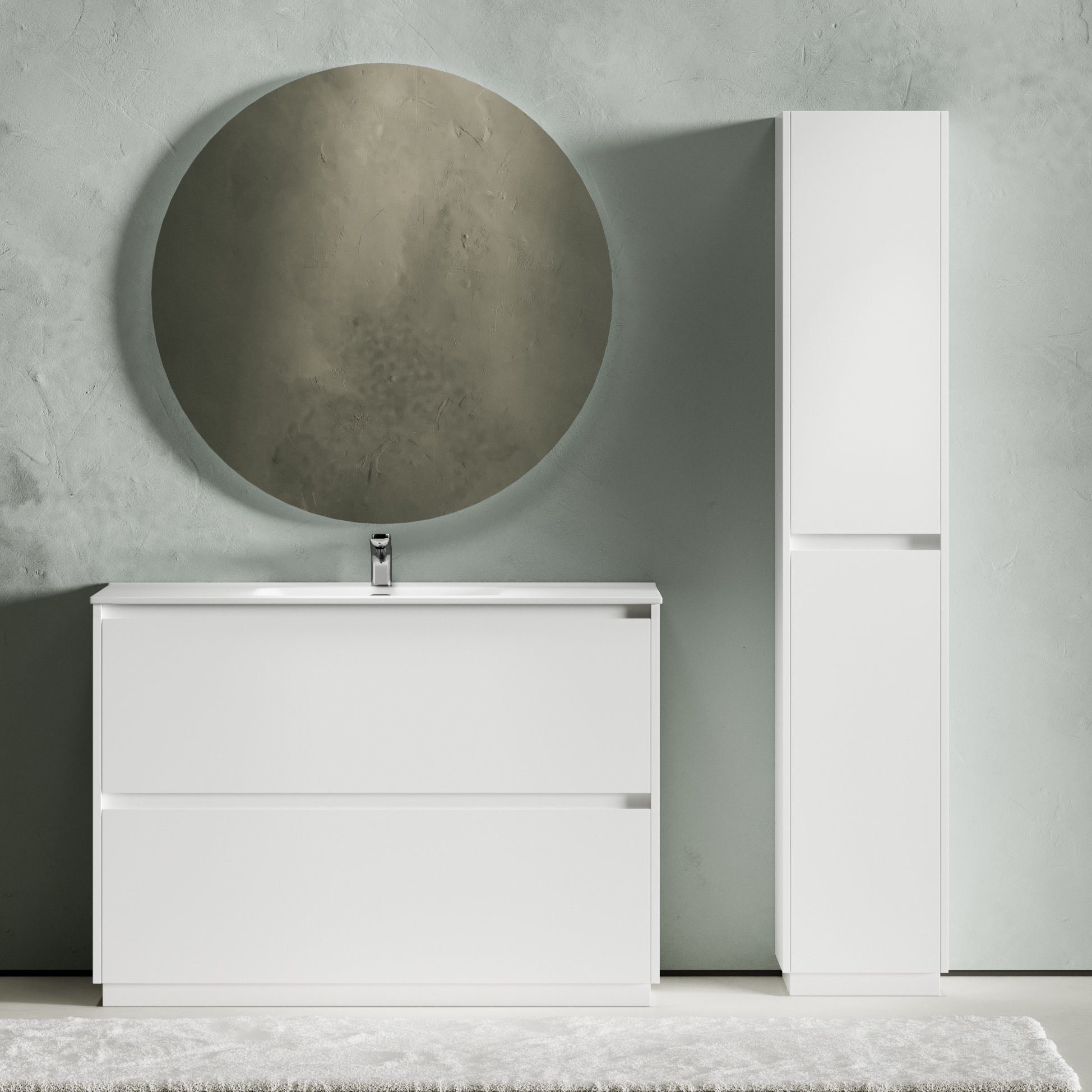 

Мебель для ванной комнаты Sancos Libra Floor 120 белый глянец, белая раковина CN7006