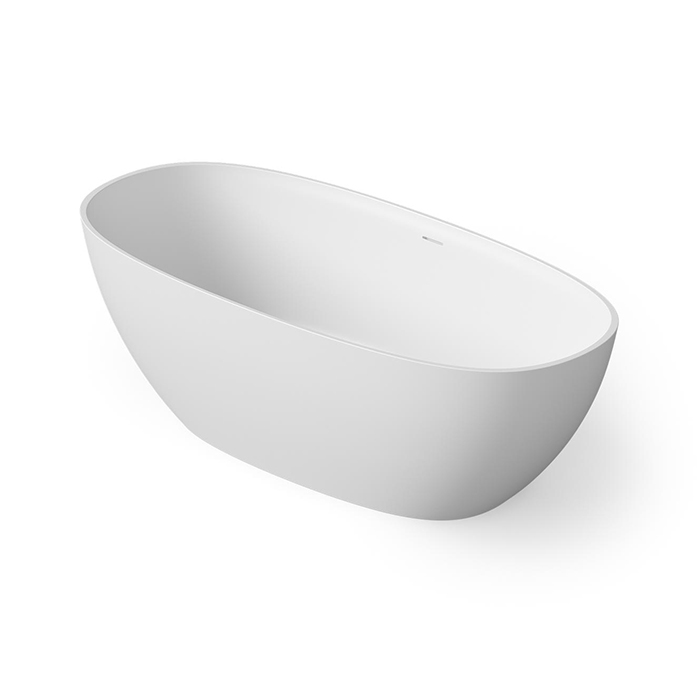 DEA DESIGN (Edge) Ванна отдельностоящая 170x78xh56 см, из композита Solid surface, с сифоном и д/клапаном, цвет White №18