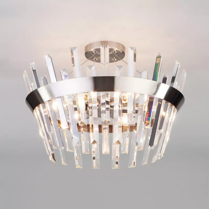 

Люстра на штанге Eurosvet 10111/5 сатин-никель/прозрачный хрусталь Strotskis Smart a047848