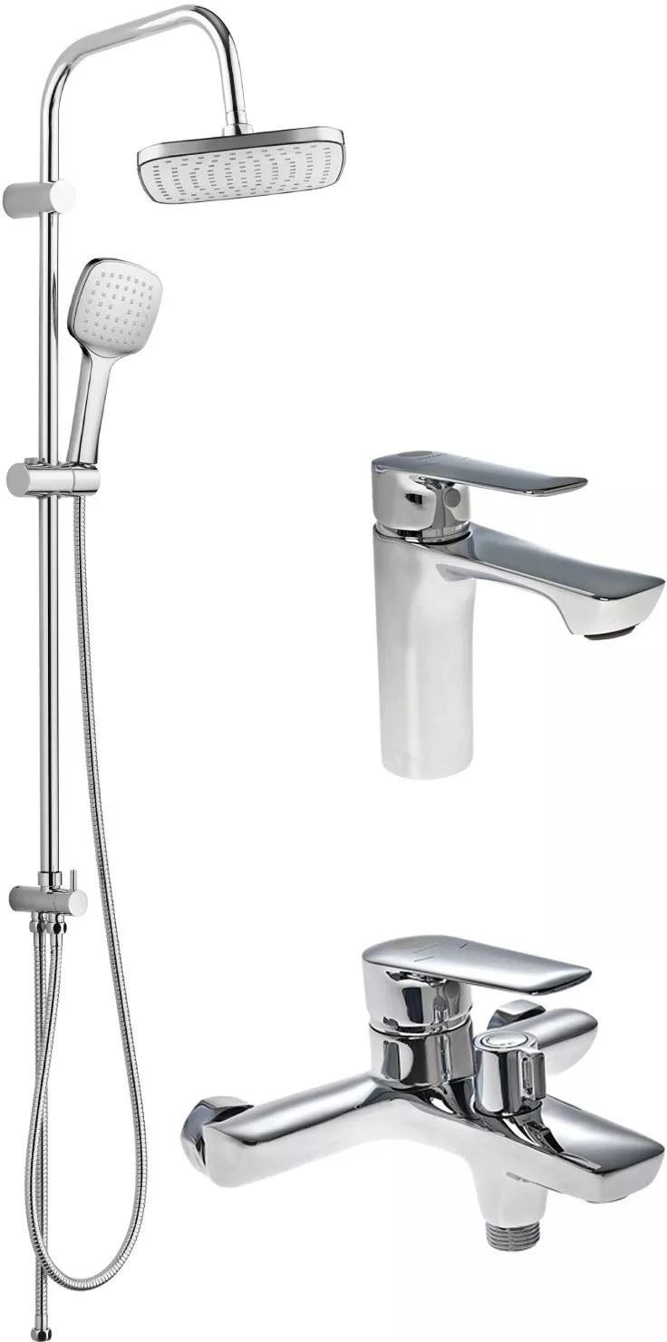 

Душевой комплект STWORKI Хельсингборг XE-01cr + XE-05cr + XE-02cr