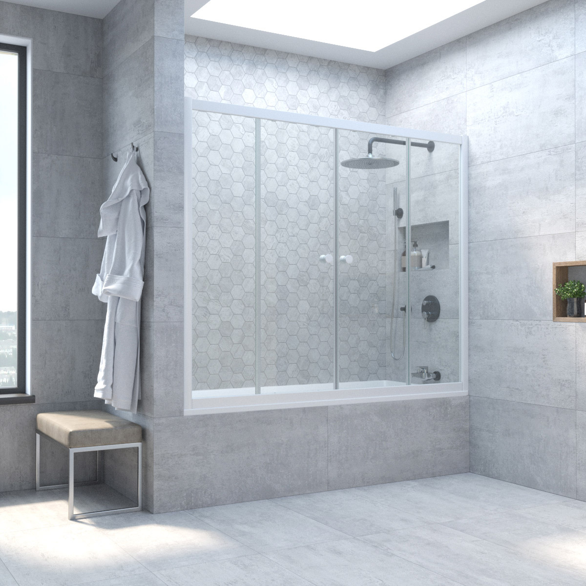 

Шторка на ванну Vegas Glass Z2V Novo 160 01 01 профиль глянцевый белый, стекло прозрачное