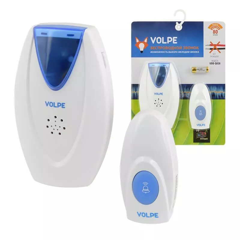 

Звонок беспроводной Volpe UDB-Q028 W-R1T1-16S-80M-WH UL-00002404