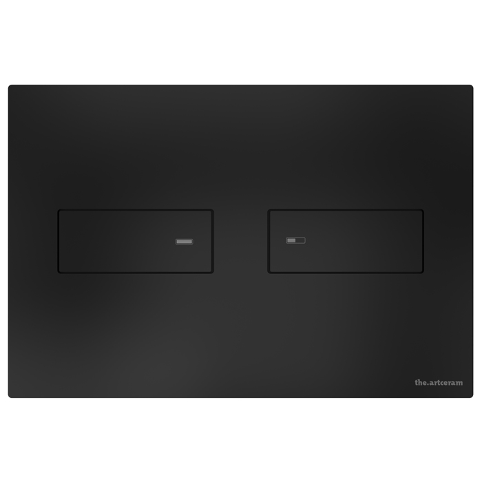

ARTCERAM (INOX 711) Металлическая клавиша смыва 245х165, 2 режима, прямоугольные кнопки,нержавеющая сталь INOX, цвет Black Matt