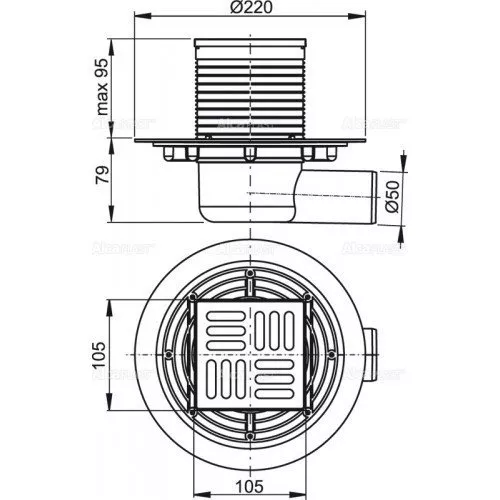 Душевые трапы Душевой трап AlcaPlast APV 1321