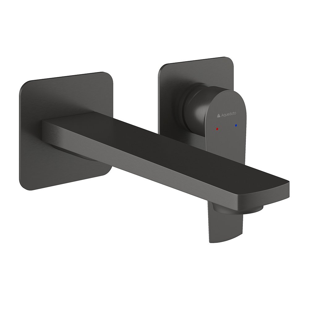 

Смеситель для раковины Aqueduto Linha LIN0445 С ВНУТРЕННЕЙ ЧАСТЬЮ, оружейная сталь