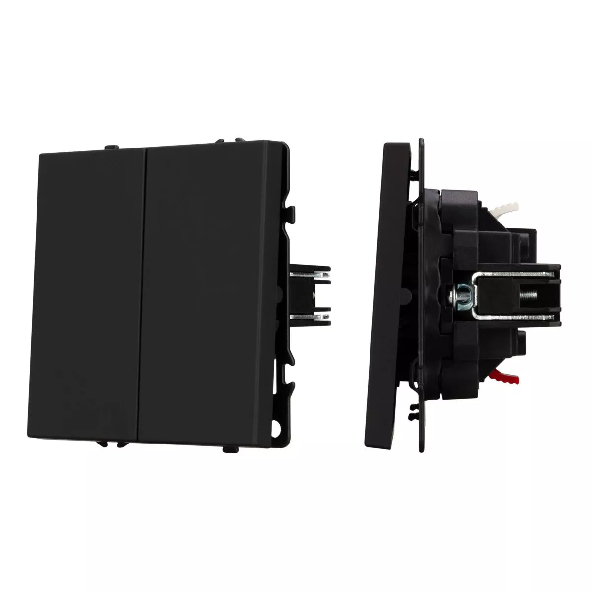 Выключатель звонковый 2 кл софт-тач черный оникс Arlight SWT-MKR2-SFPL-BK (250V, 10A) 061738(1)