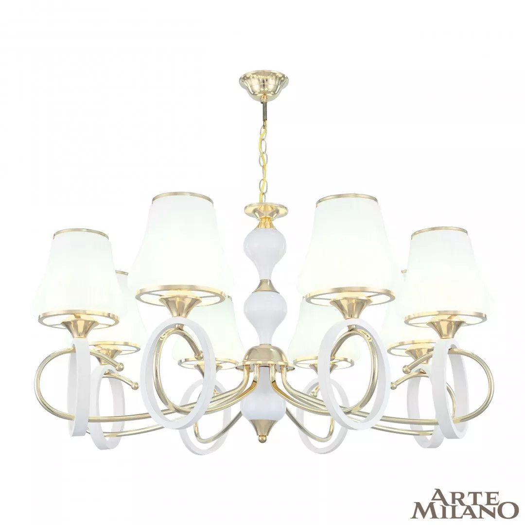 

Подвесная люстра Arte Milano Florentia-2387 302387/8 Wh/Gd