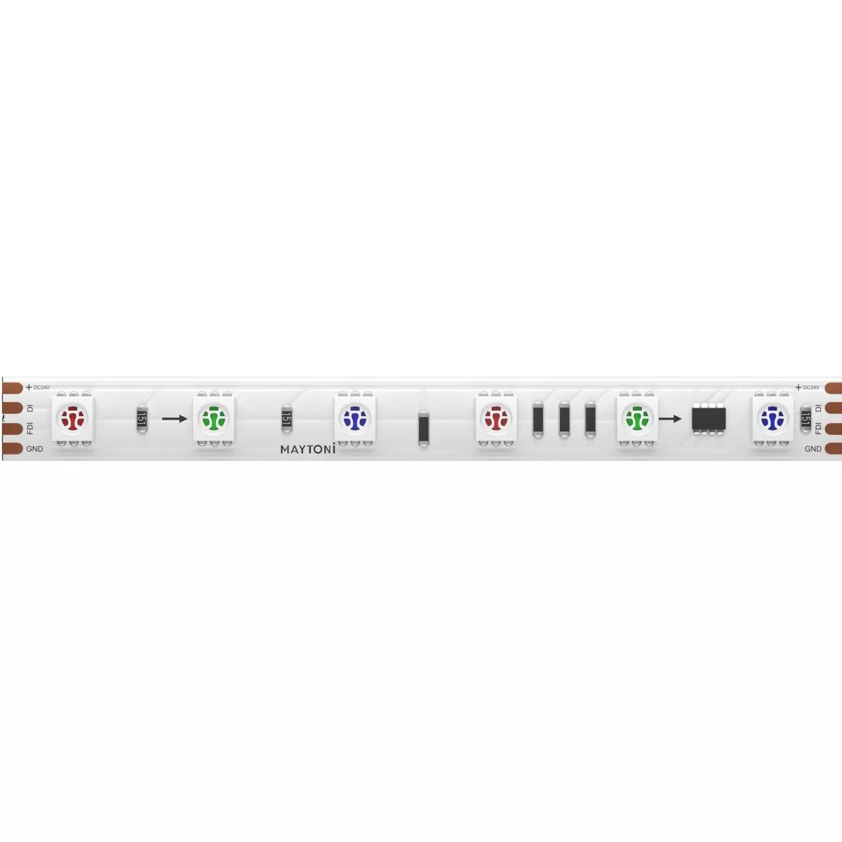 

Светодиодная лента Maytoni Led Strip 24В 5050 14,4Вт/м RGB 5м IP20 201246