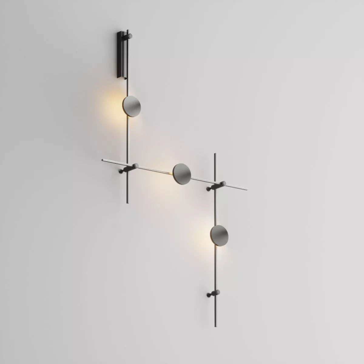 

Готовая конструкция настенная прямая со светильниками Plato 3 шт. и блоком питания Maytoni Technical Flarity TFC-Flar-W01-B