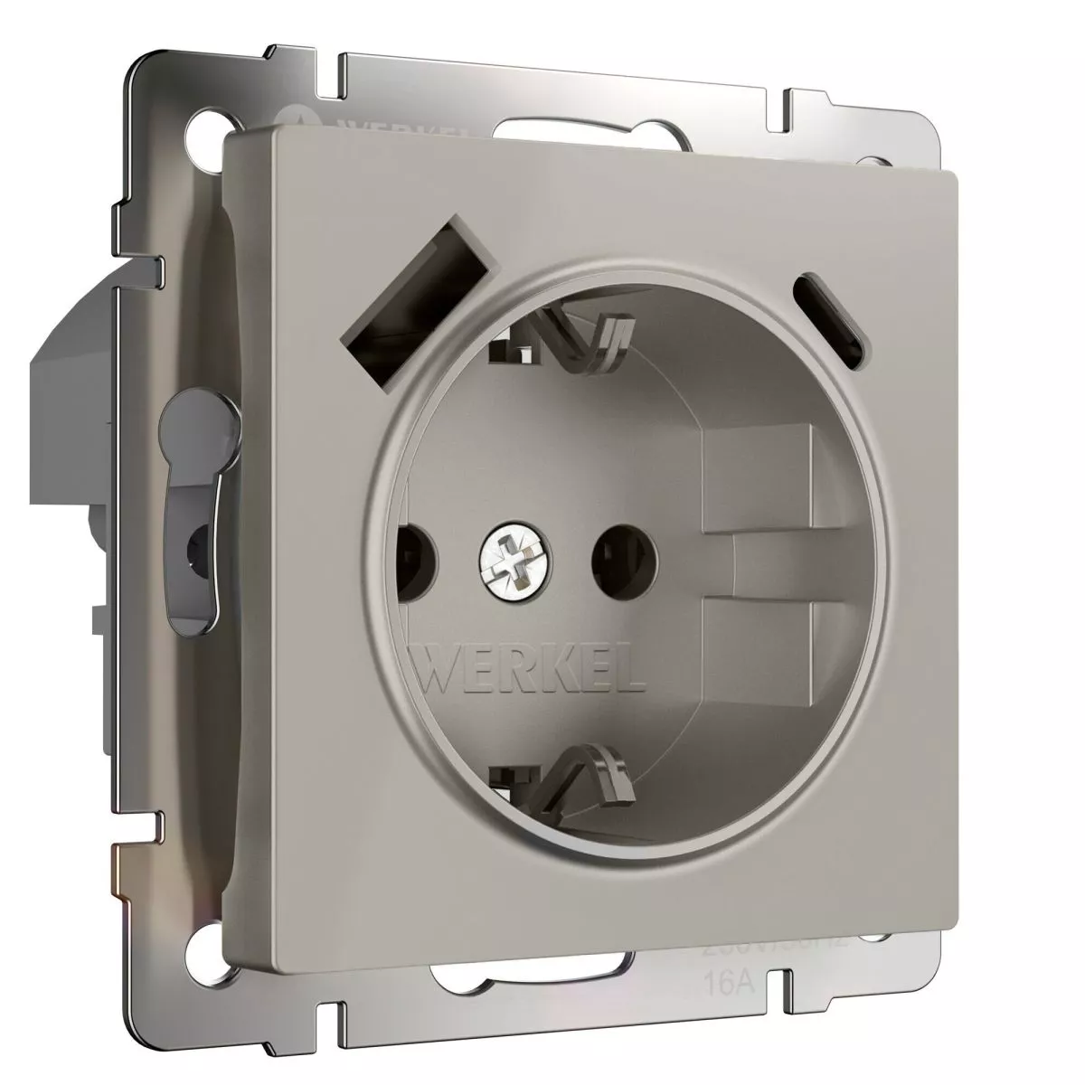 

Розетка с/з шторками и USB тип A+C Werkel W1271704 4690389211997 a069465
