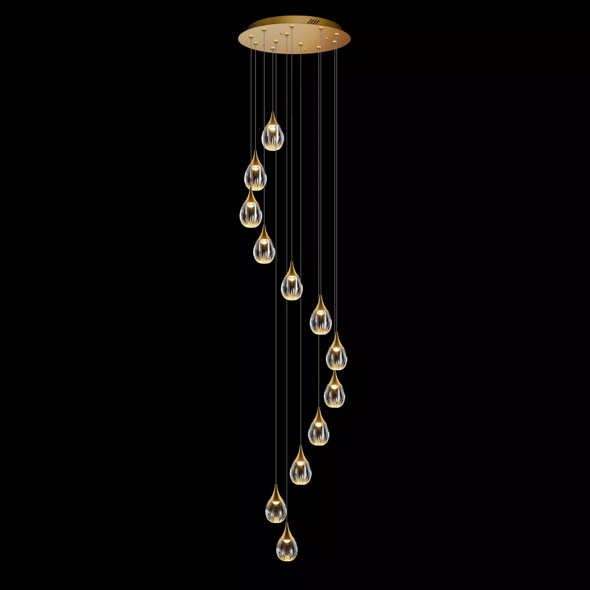 

Каскадная люстра Delight Collection Stilla MD24001004-12A gold/clear