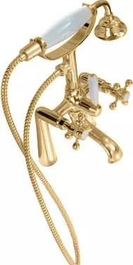 Смеситель Фэма Classico для ванны с душем на мини-колоннах, бронза