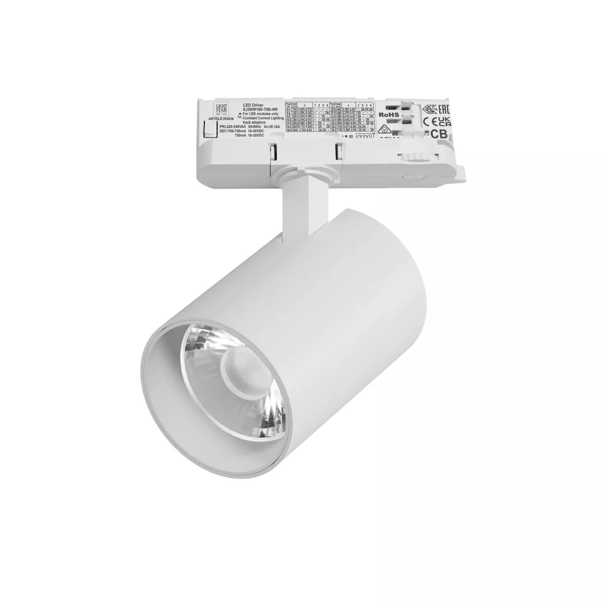 

Трековый трехфазный светильник Quattro LED 15G с адаптером Lightstar Alta Base A5336QT15G